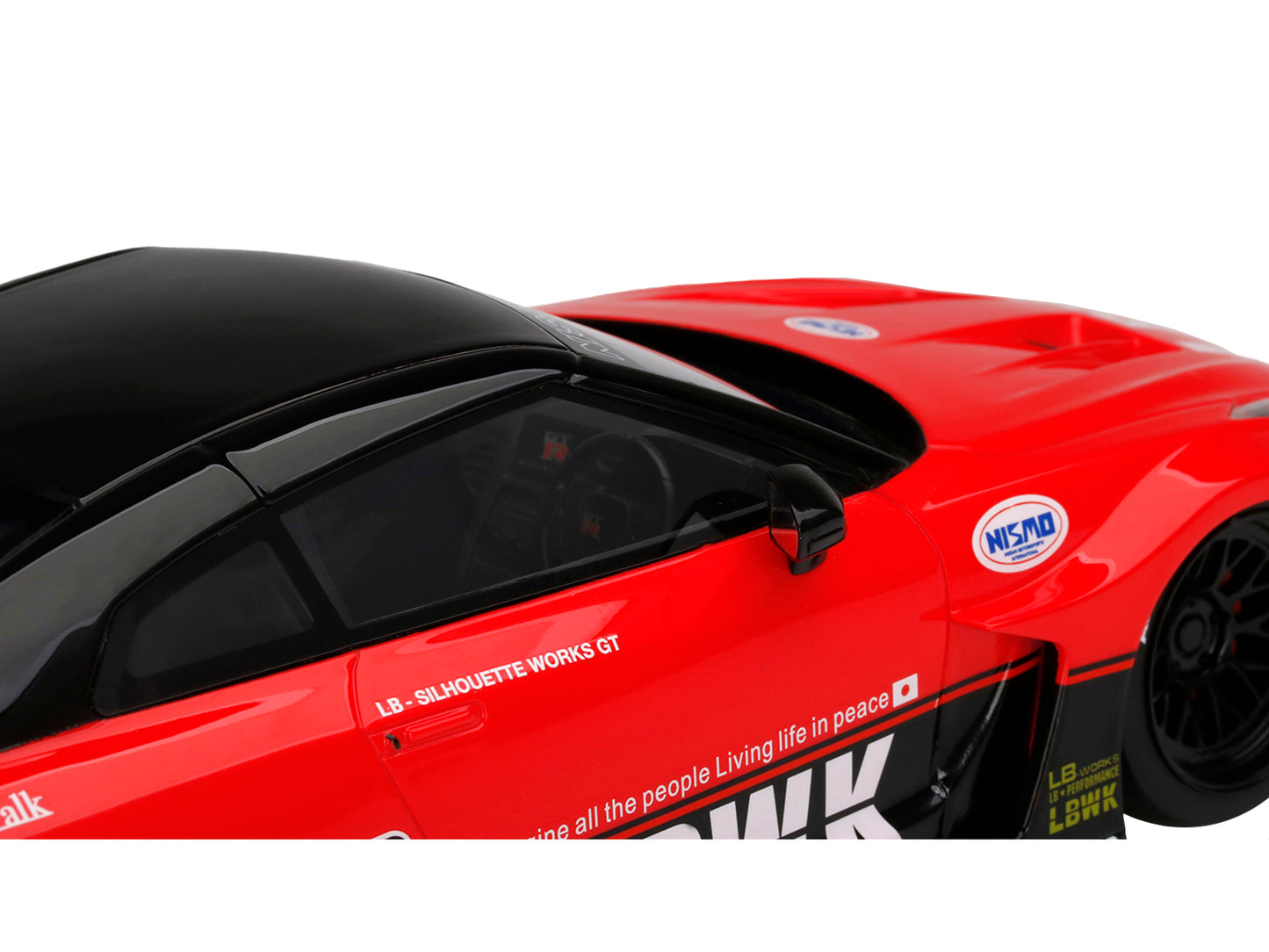 Nissan 35GT-RR Ver.1 LB-Silhouette Works GT #5 RHD (Right Hand Drive) LBWK Red and Black 1/18 Model Car by Top Speed-DiecastModeler.com