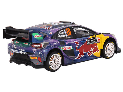 Ford Puma Rally1 #19 Sebastien Loeb - Isabelle Galmiche "M-Sport Ford WRT" Winner "Monte Carlo Rally" (2022) 1/18 Model Car by Top Speed-DiecastModeler.com