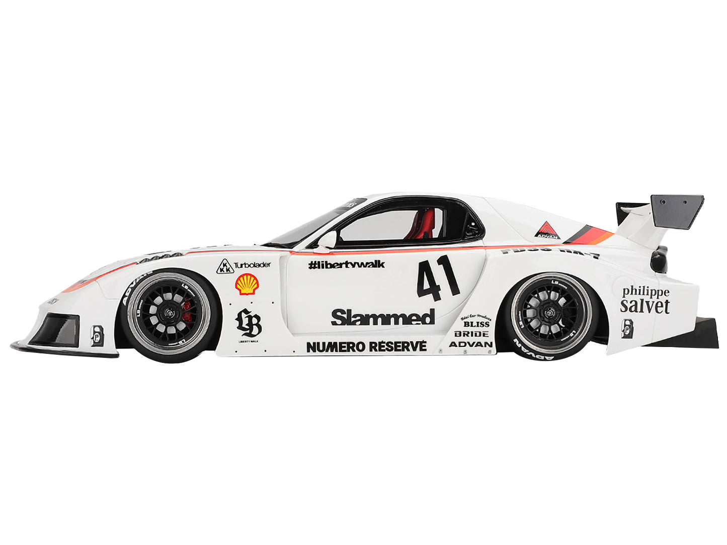 Mazda RX-7 LB-Super Silhouette #41 "Numero Reserve" White 1/18 Model Car by Top Speed