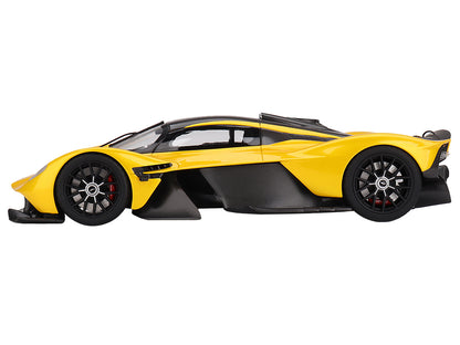 Aston Martin Valkyrie Cosmopolitan Yellow Metallic and Carbon 1/18 Model Car by Top Speed-DiecastModeler.com