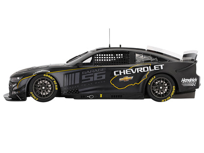 Chevrolet Camaro ZL1 #24 "Hendrick Motorsports Test Car" Matt Black with Graphics 1/18 Model Car by Top Speed