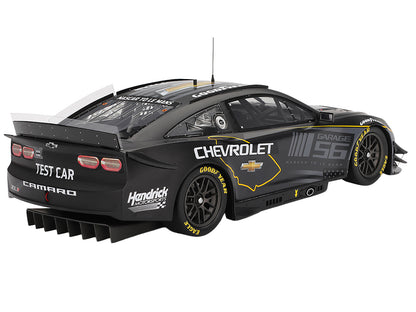 Chevrolet Camaro ZL1 #24 "Hendrick Motorsports Test Car" Matt Black with Graphics 1/18 Model Car by Top Speed
