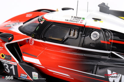 Cadillac V-Series.R #31 Jack Aitken - Tom Blomqvist - Pipo Derani "Whelen Cadillac Racing" 2nd Place IMSA "24 Hours of Daytona" (2024) 1/18 Model Car by Top Speed