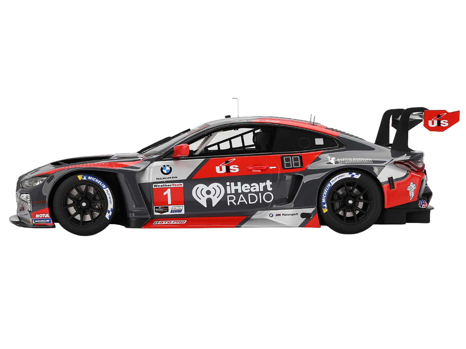 BMW M4 GT3 #1 Bryan Sellers - Madison Snow - Neil Verhagen "Paul Miller Racing" "12 Hours of Sebring" (2024) 1/18 Model Car by Top Speed-DiecastModeler.com