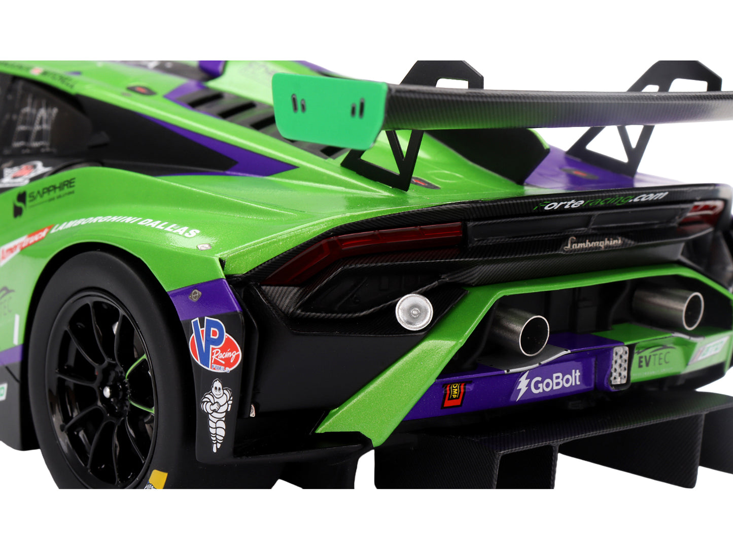 Lamborghini Huracan GT3 EVO2 #78 Devlin DeFrancesco - Misha Goikhberg - Sandy Mitchell - Loris Spinelli "Forte Racing" IMSA "24 Hours of Daytona" (2024) 1/18 Model Car by Top Speed