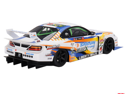 Nissan LB-Super Silhouette S15 SILVIA #555 Yukio Fausto "Formula Drift Japan" (2023) 1/18 Model Car by Top Speed