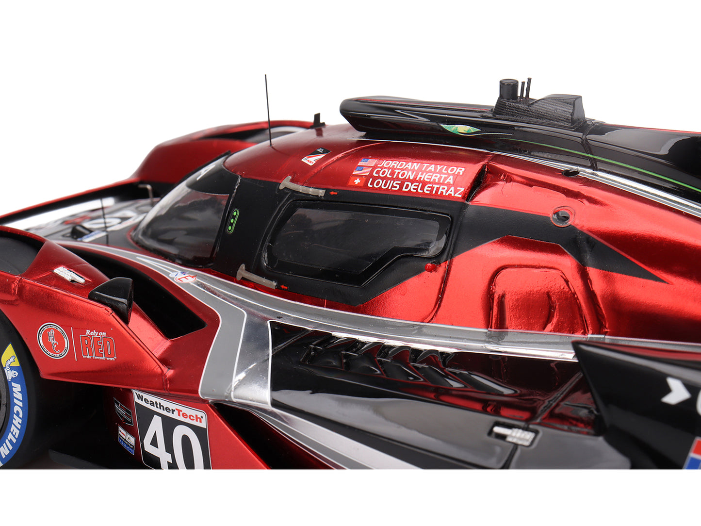 Acura ARX-06 GTP #40 Louis Deletraz - Colton Herta - Jordan Taylor "Wayne Taylor Racing with Andretti" Winner "12 Hours of Sebring" (2024) 1/18 Model Car by Top Speed-DiecastModeler.com