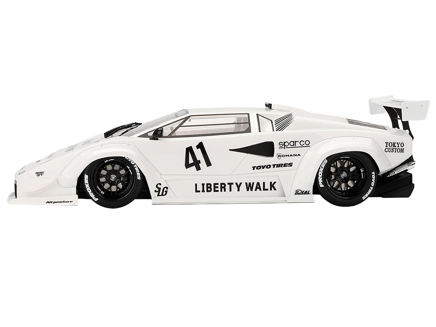 Lamborghini Countach LB-WORKS #41 White "2024 Tokyo Auto Salon" 1/18 Model Car by Top Speed
