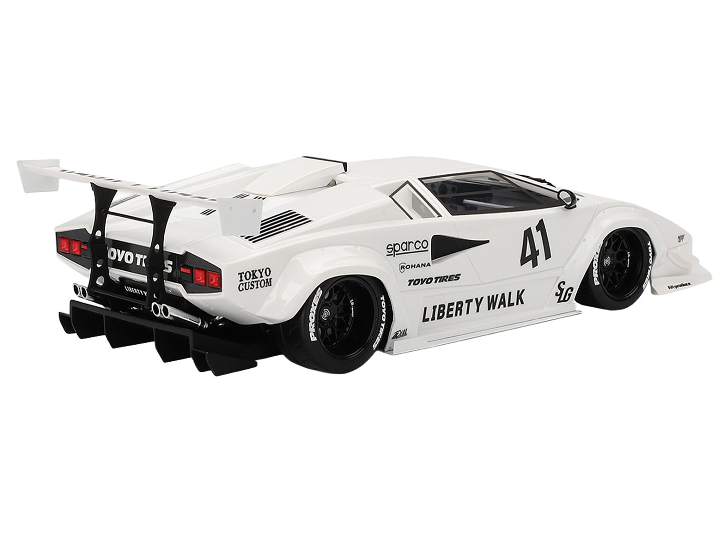 Lamborghini Countach LB-WORKS #41 White "2024 Tokyo Auto Salon" 1/18 Model Car by Top Speed