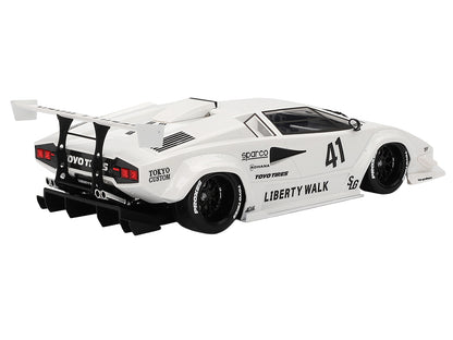 Lamborghini Countach LB-WORKS #41 White "2024 Tokyo Auto Salon" 1/18 Model Car by Top Speed