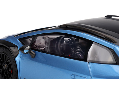 Lamborghini Huracan Sterrato Blu Aegir Blue Metallic with Matt Black Top 1/18 Model Car by Top Speed-DiecastModeler.com