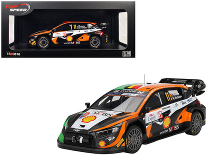 Hyundai i20 N Rally1 Hybrid #11 Thierry Neuville - Martijn Wydaeghe "Hyundai Shell Mobis WRT"  Winner "Rally Croatia Power Stage" (2023) 1/18 Model Car by Top Speed-DiecastModeler.com