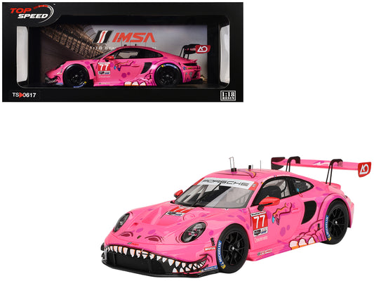 Porsche 911 GT3 R #77 Julien Andlauer - Laurin Heinrich "AO Racing - Roxy" "IMSA SportsCar Weekend - Road America" (2024) 1/18 Model Car by Top Speed-DiecastModeler.com
