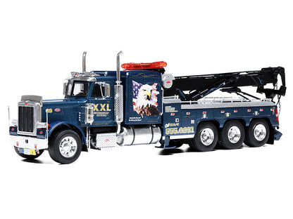 1980 Peterbilt 359 Wrecker Tow Truck "XXL Towing and Recovery" Blue Metallic with Graphics 1/43 Diecast Model by IXO Models