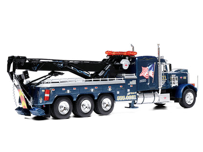1980 Peterbilt 359 Wrecker Tow Truck "XXL Towing and Recovery" Blue Metallic with Graphics 1/43 Diecast Model by IXO Models