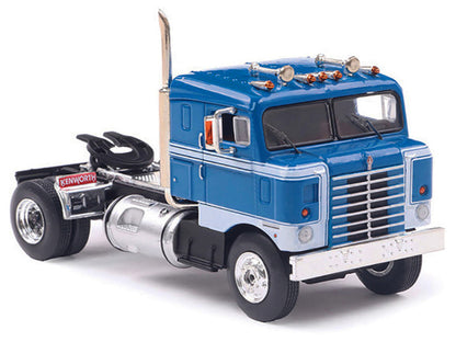 1950 Kenworth Bullnose Truck Tractor Blue with White Stripes 1/64 Diecast Model by IXO Models