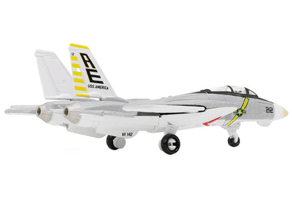 Grumman F-14B Tomcat Fighter Aircraft "VF-142 Ghostriders" and Section K of USS Enterprise (CVN-65) Aircraft Carrier Display Deck "Legendary F-14 Tomcat" Series 1/200 Diecast Model by Forces of Valor-DiecastModeler.com