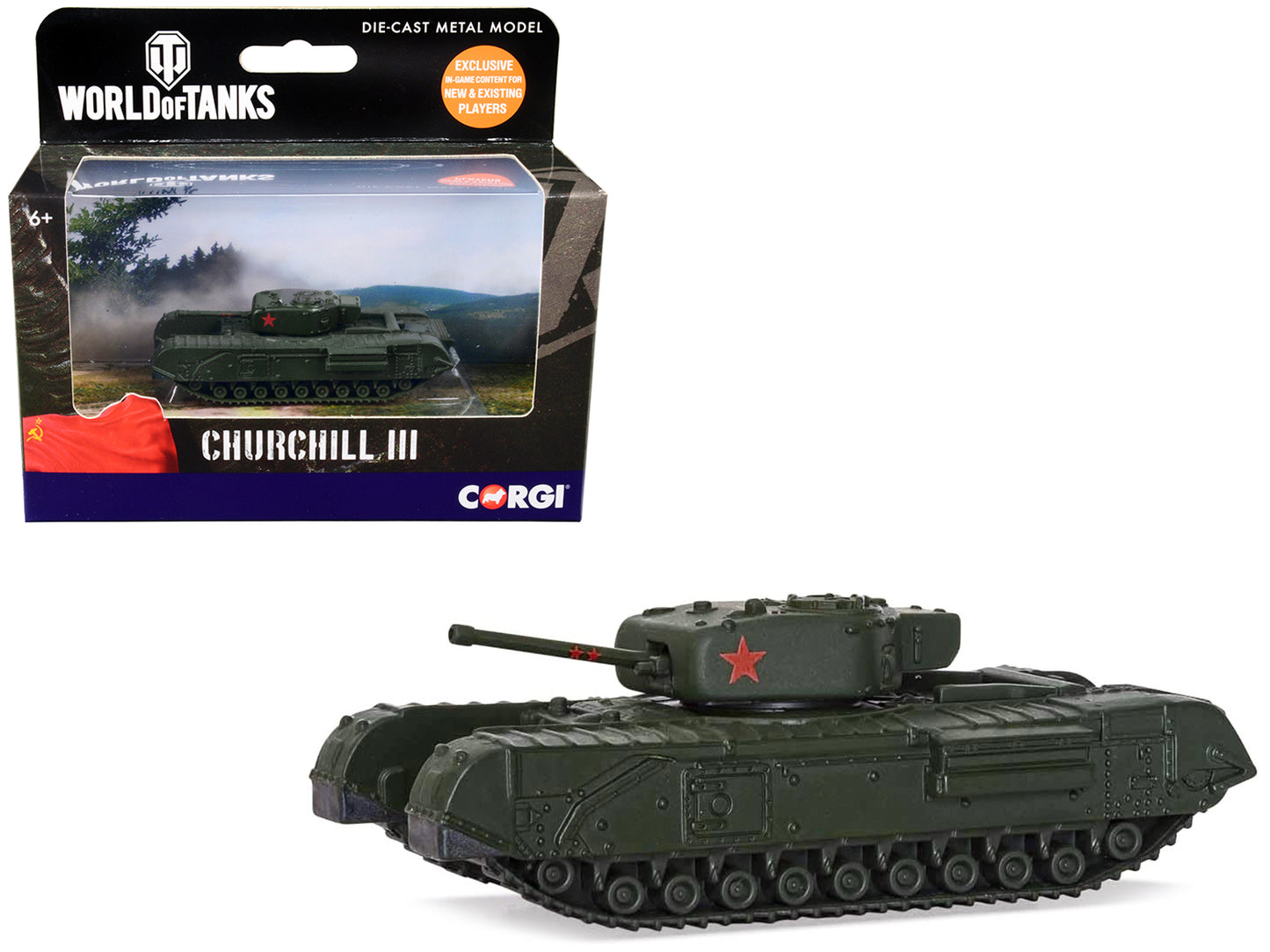 Churchill Mk III Infantry Tank USSR "World of Tanks" Video Game Diecast Model by Corgi-DiecastModeler.com