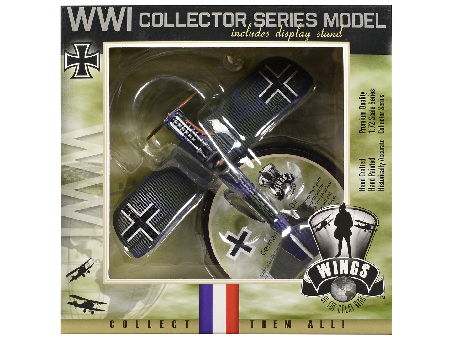 Junkers D.I Fighter Aircraft "Western Front" German Air Service 1/72 Model Airplane by Wings of the Great War-DiecastModeler.com