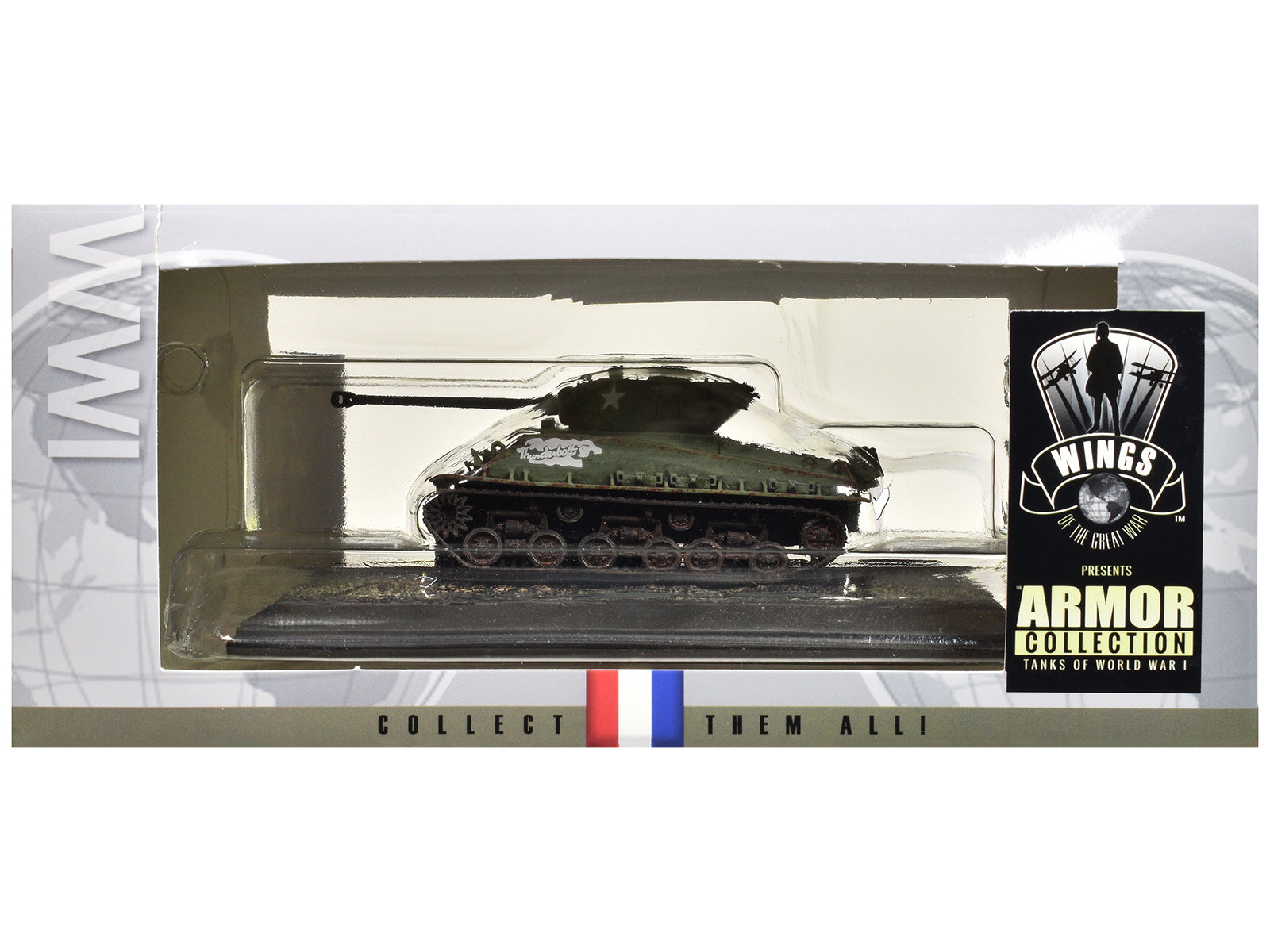 United States M4A3 Sherman Tank "Thunderbolt VII - WWII" United States Army "Armor Collection" Series 1/72 Model by Wings of the Great War-DiecastModeler.com