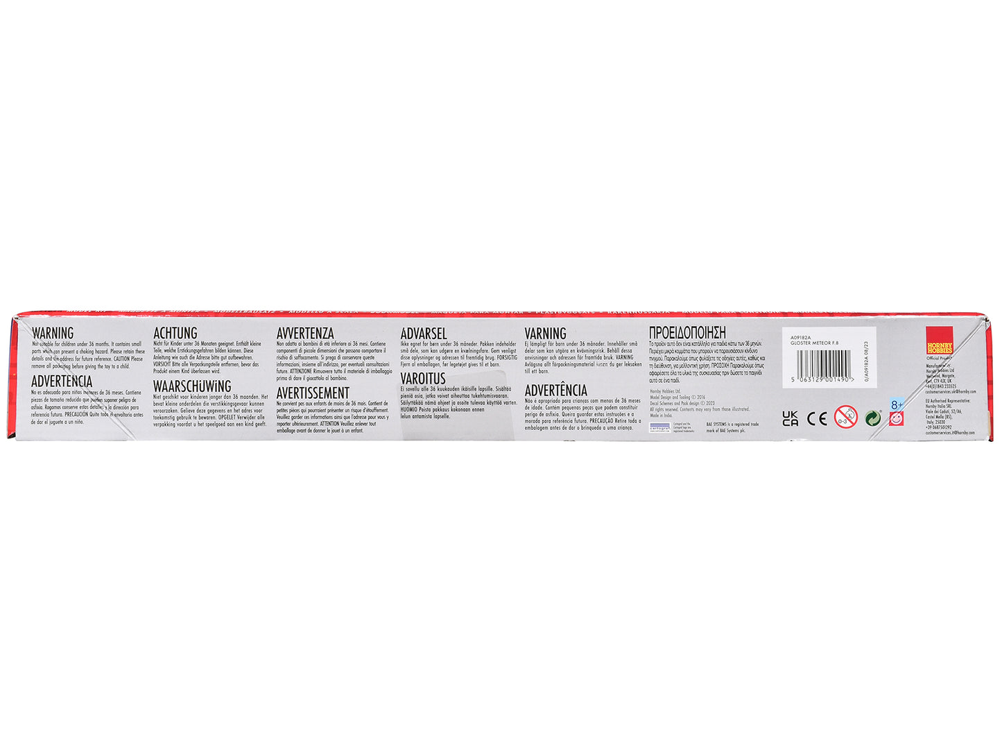 Level 3 Model Kit Gloster Meteor F.8 Aircraft with 2 Scheme Options 1/48 Plastic Model Kit by AirfixA09182A