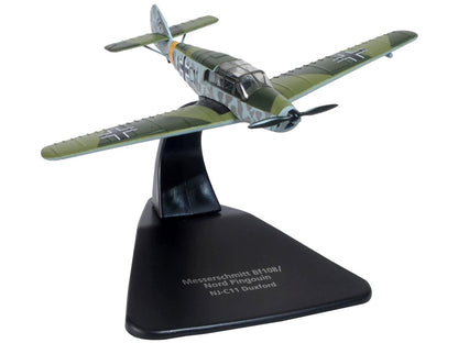 Messerschmitt Bf 108/Nord Pingouin War Plane NJ-C11 Duxford "Oxford Aviation" Series 1/72 Diecast Model Airplane by Oxford Diecast-DiecastModeler.com