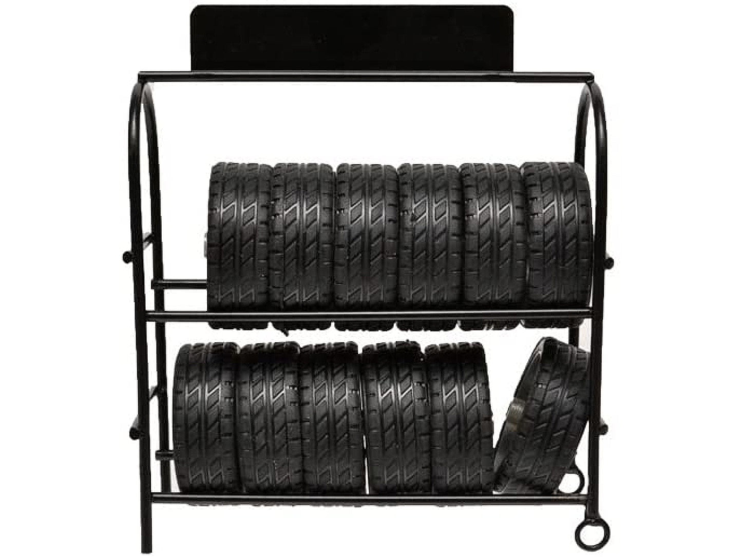 Metal Tire Rack with Rims and Tires for 1/24 Scale Models by American Diorama-DiecastModeler.com