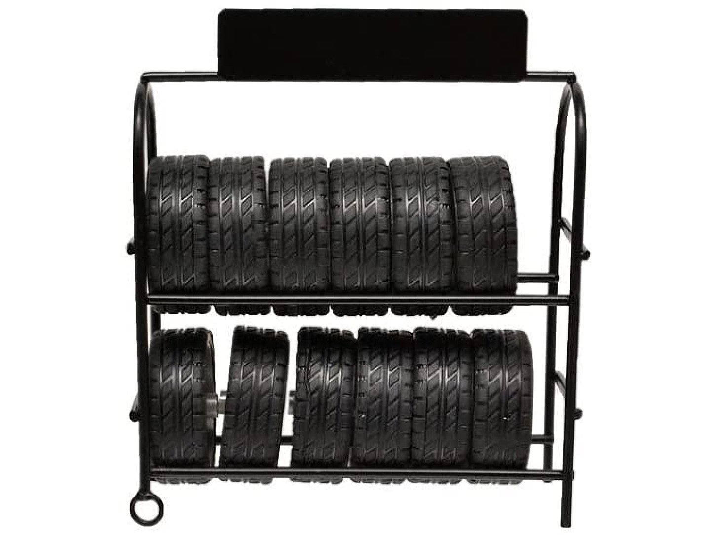 Metal Tire Rack with Rims and Tires for 1/24 Scale Models by American Diorama-DiecastModeler.com