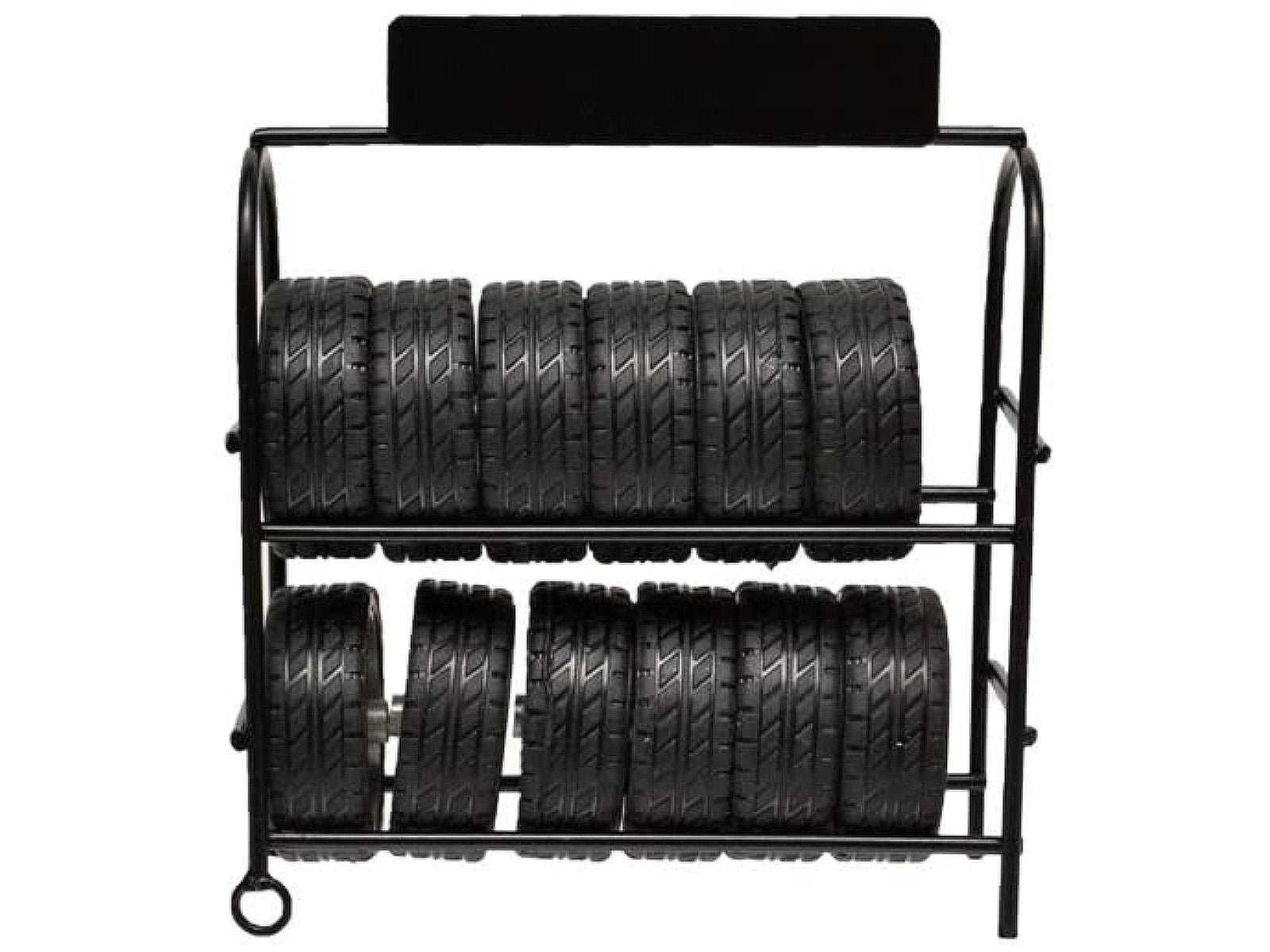Metal Tire Rack with Rims and Tires for 1/24 Scale Models by American Diorama-DiecastModeler.com