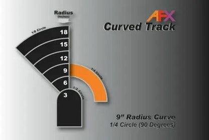AFX 9" Curve Track 1/4 (2-pack)-DiecastModeler.com