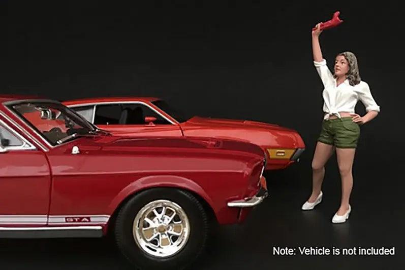 American Diorama Figurine - 70s Style Figure - II ( scale, Green/White) 1:18-DiecastModeler.com