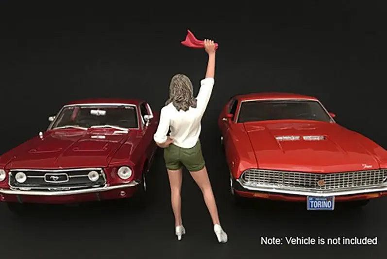 American Diorama Figurine - 70s Style Figure - II ( scale, Green/White) 1:18-DiecastModeler.com