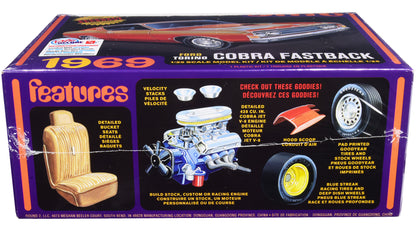 Skill 2 Model Kit 1969 Ford Torino Cobra Fastback 3-in-1 Kit 1/25 Scale Model by AMT