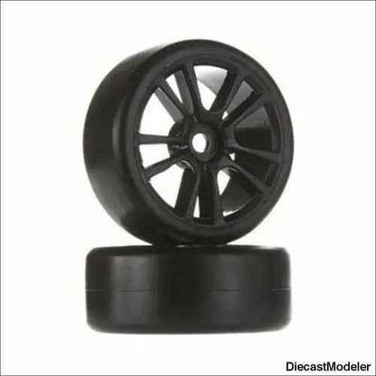 Associated Super Drift Wheel/Tire Combo Black Apex-DiecastModeler.com
