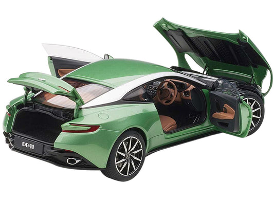 Aston Martin DB11 RHD (Right Hand Drive) Apple Tree Green Metallic 1/18 Model Car by Autoart-DiecastModeler.com