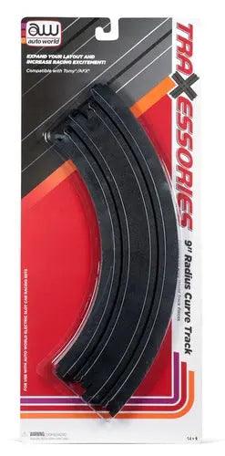Auto world - 2 Pk. 9" Radius Curve Track - 00173-DiecastModeler.com