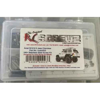 axi023 – Axial SCX10 II Jeep Cherokee (#90046) Stainless Screw Kit-DiecastModeler.com