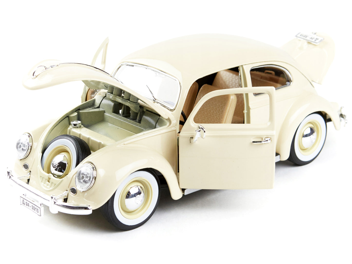 1955 Volkswagen Beetle Kafer Beige 1/18 Diecast Model Car by Bburago