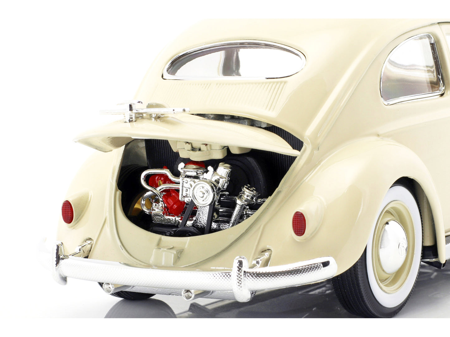1955 Volkswagen Beetle Kafer Beige 1/18 Diecast Model Car by Bburago