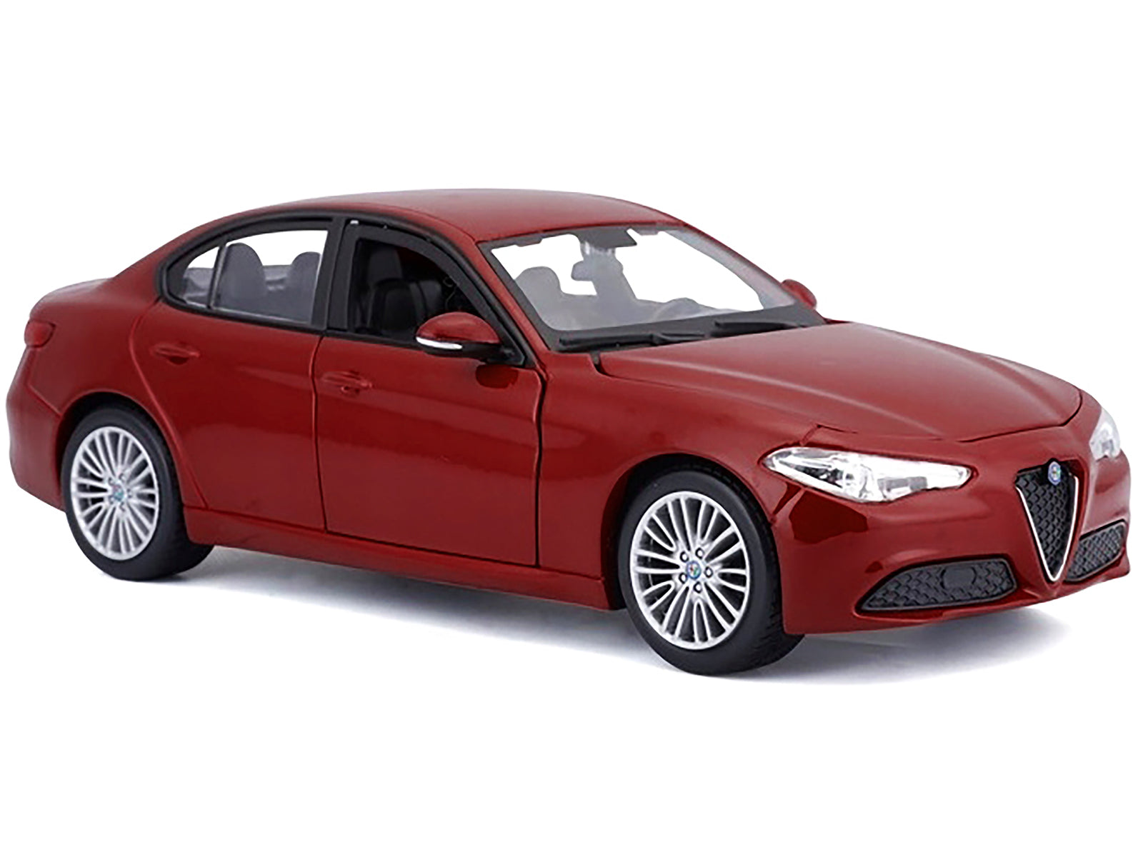 2016 Alfa Romeo Giulia Burgundy 1/24 Diecast Model Car by Bburago-DiecastModeler.com