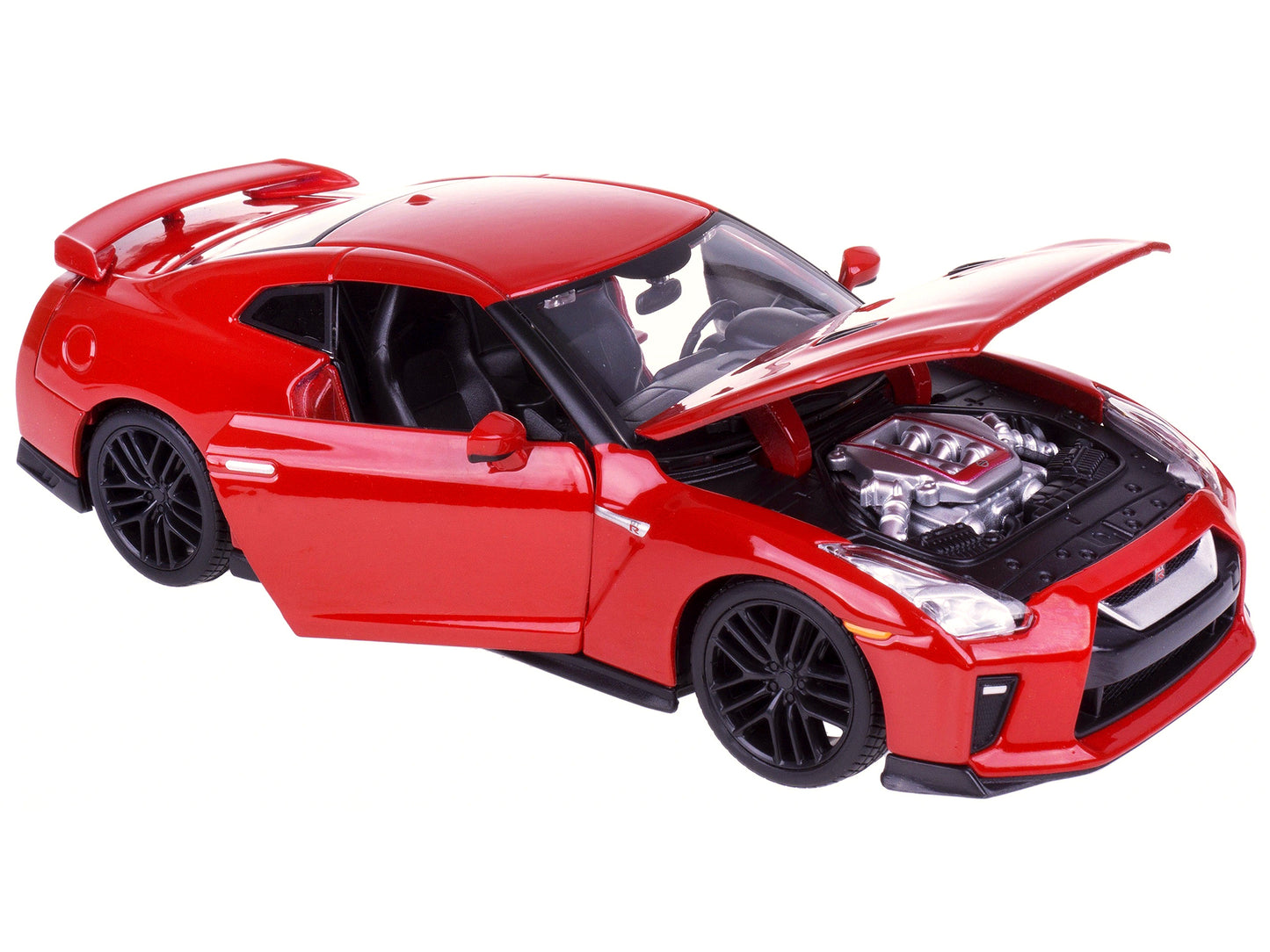 2017 Nissan GT-R R35 Red 1/24 Diecast Car Model by BBurago-DiecastModeler.com