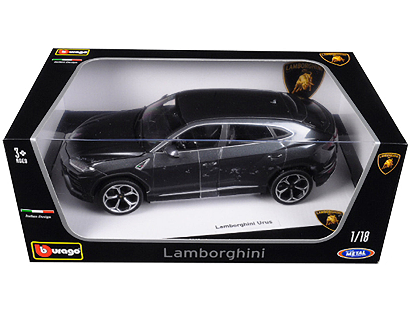 Lamborghini Urus Gray Metallic 1/18 Diecast Model Car by Bburago