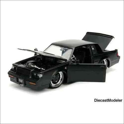Bigtime Muscles Buick Grand National Hard Top (1987, 1/24 scale Black-Not-Boxed)-DiecastModeler.com