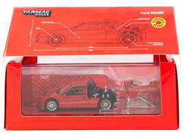 Ford RS200 Red "Hobby64" Series 1/64 Diecast Model Car by Tarmac Works