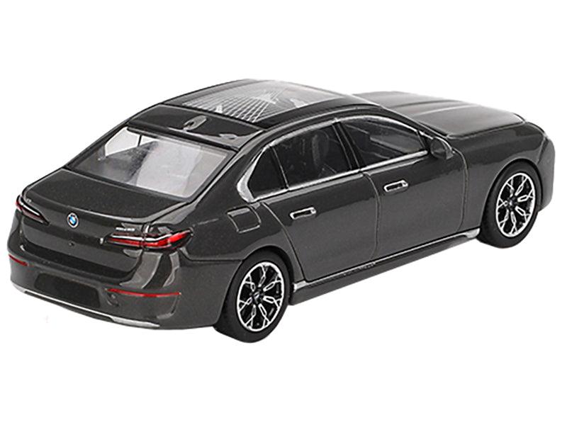 BMW i7 xDrive60 Dravit Gray Metallic Limited Edition 1/64 Diecast Model Car by Mini GT-DiecastModeler.com