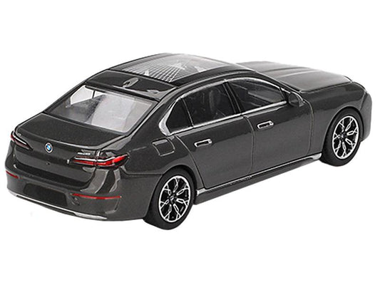 BMW i7 xDrive60 Dravit Gray Metallic Limited Edition 1/64 Diecast Model Car by Mini GT-DiecastModeler.com