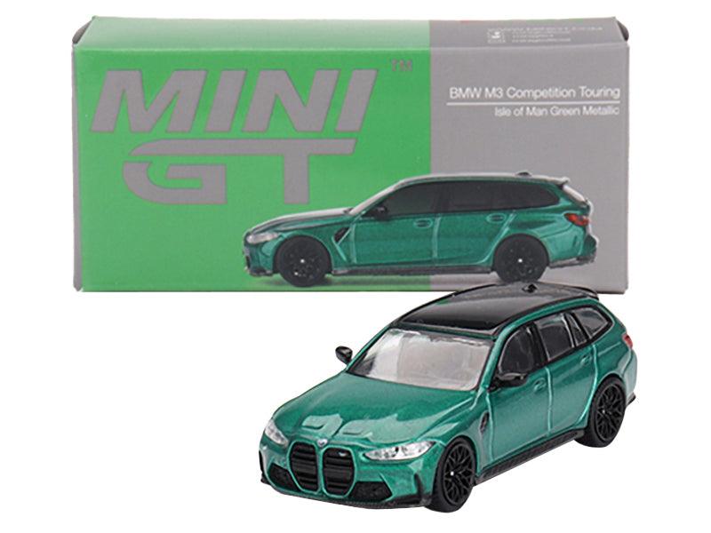 BMW M3 Competition Touring Isle of Man Green Metallic with Black Top Limited Edition to 3600 pieces Worldwide 1/64 Diecast Model Car by Mini GT-DiecastModeler.com
