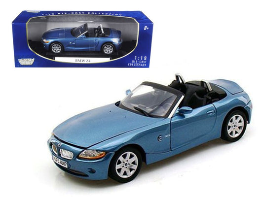 BMW Z4 Convertible Blue 1/18 Diecast Model Car by Motormax-DiecastModeler.com