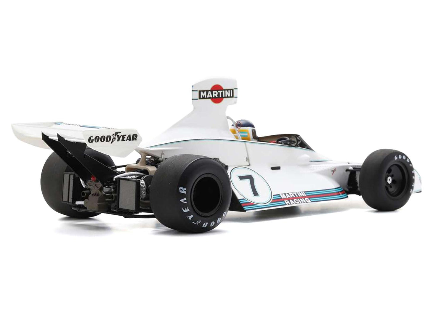 Brabham BT44B #7 Carlos Reutemann "Martini Racing" Winner Formula One F1 "German GP" (1975) with Acrylic Display Case with Acrylic Display Case 1/18 Model Car by Spark-DiecastModeler.com