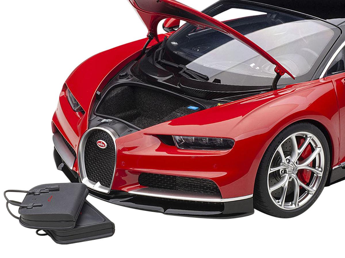 Bugatti Chiron Italian Red and Nocturne Black 1/12 Model Car by Autoart-DiecastModeler.com